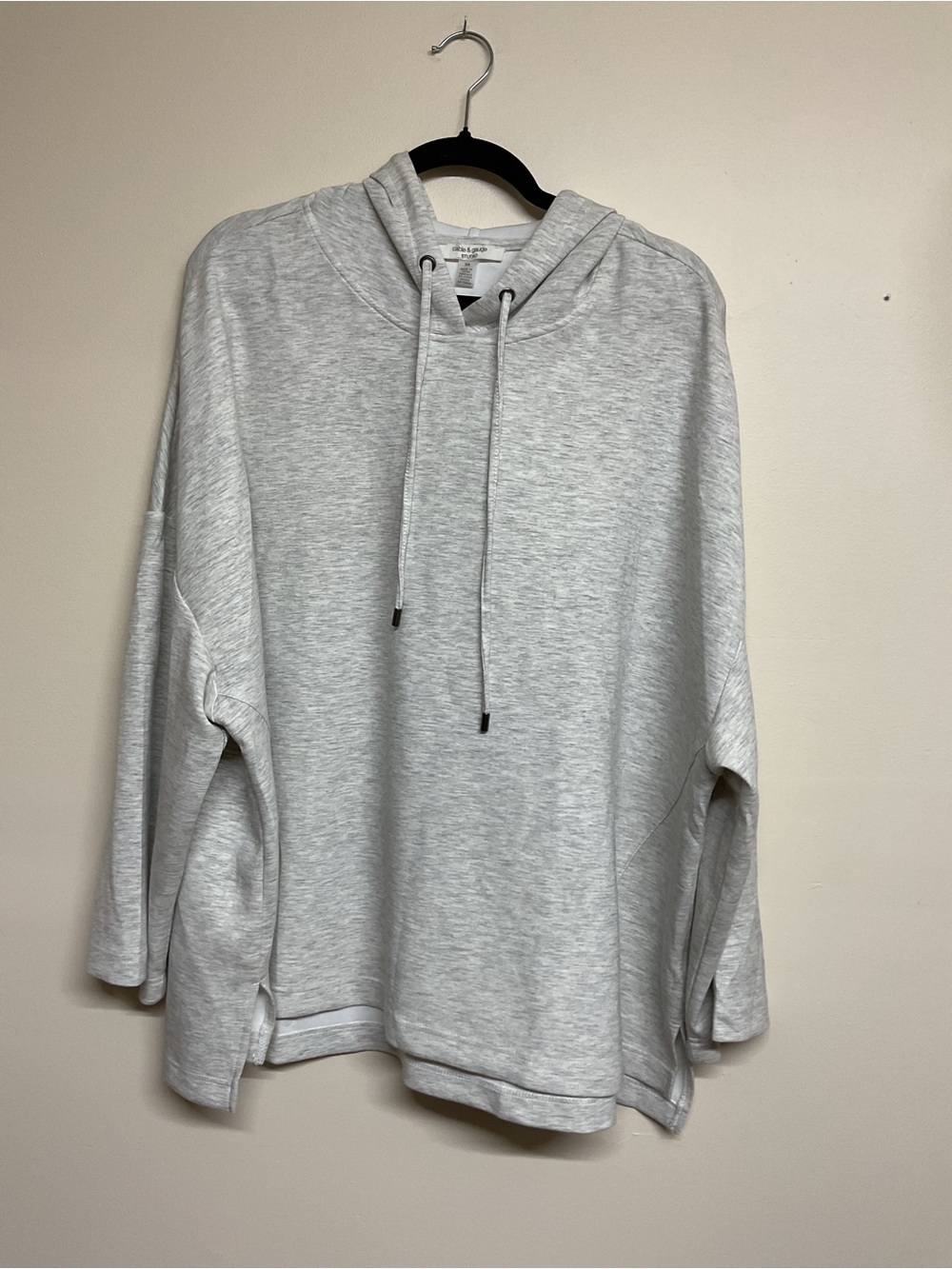 Cable & Gauge Light Gray Hooded Pullover